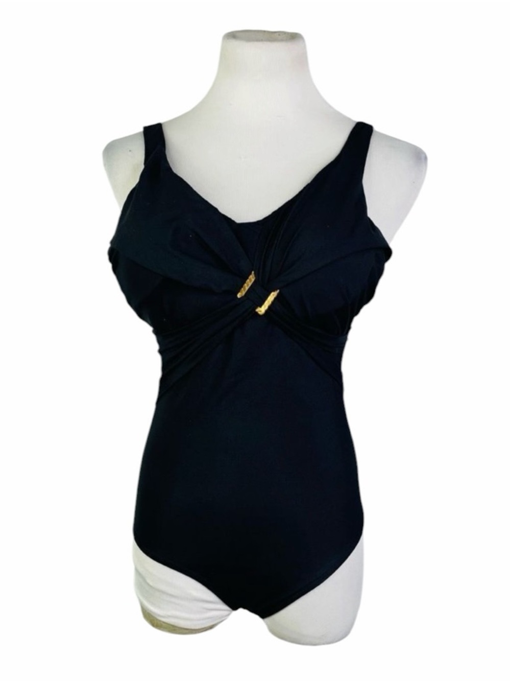 10/$25🦋 Vintage Roxanne Black One Piece Swimsuit - Size 36D